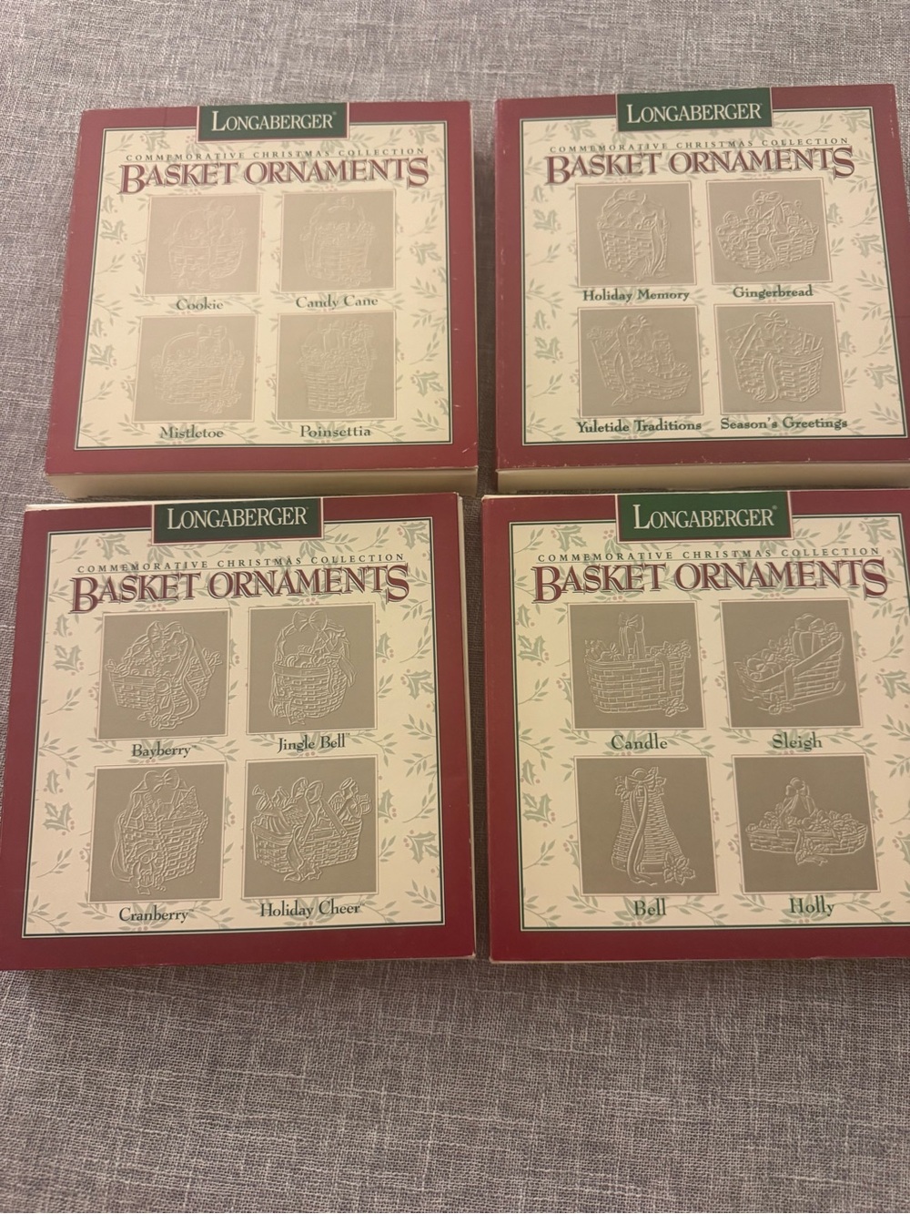 Longaberger Christmas Collection Sixteen Polished Pewter Ornaments